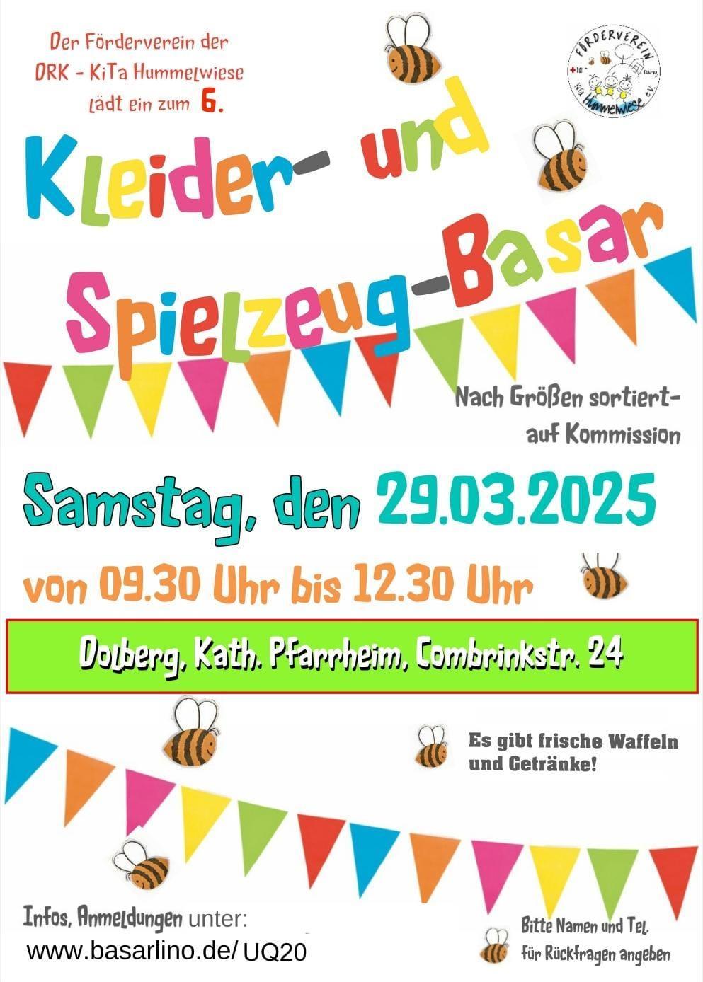 Kleider- und Spielzeugbasar der DRK-Kita Hummelwiese in Dolberg