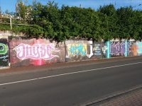 Graffitis Bahndamm