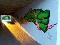 Graffitis Bahnunterführung