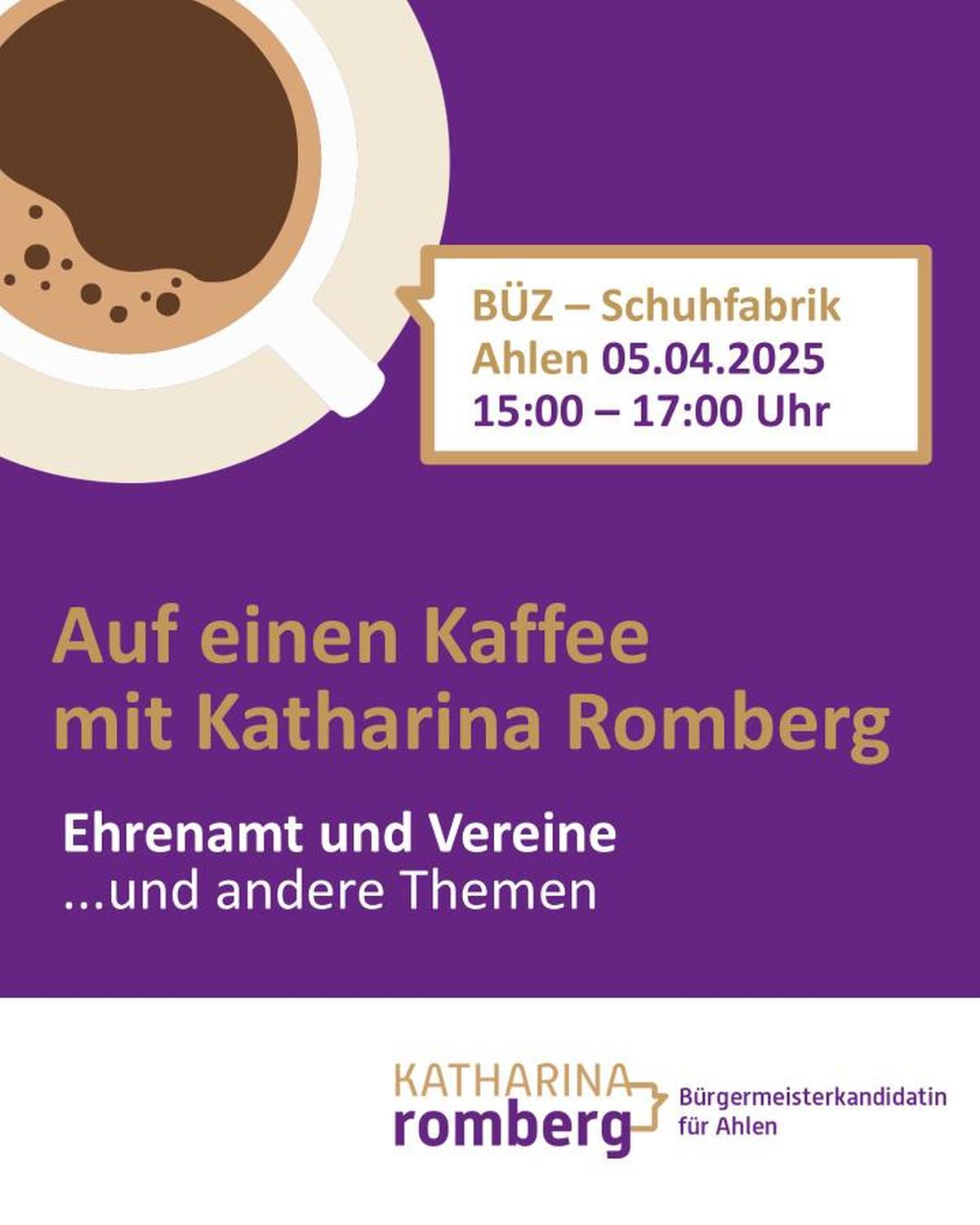 Auf einen Kaffee mit Katharina Romberg im Bürgerzentrum Schuhfabrik