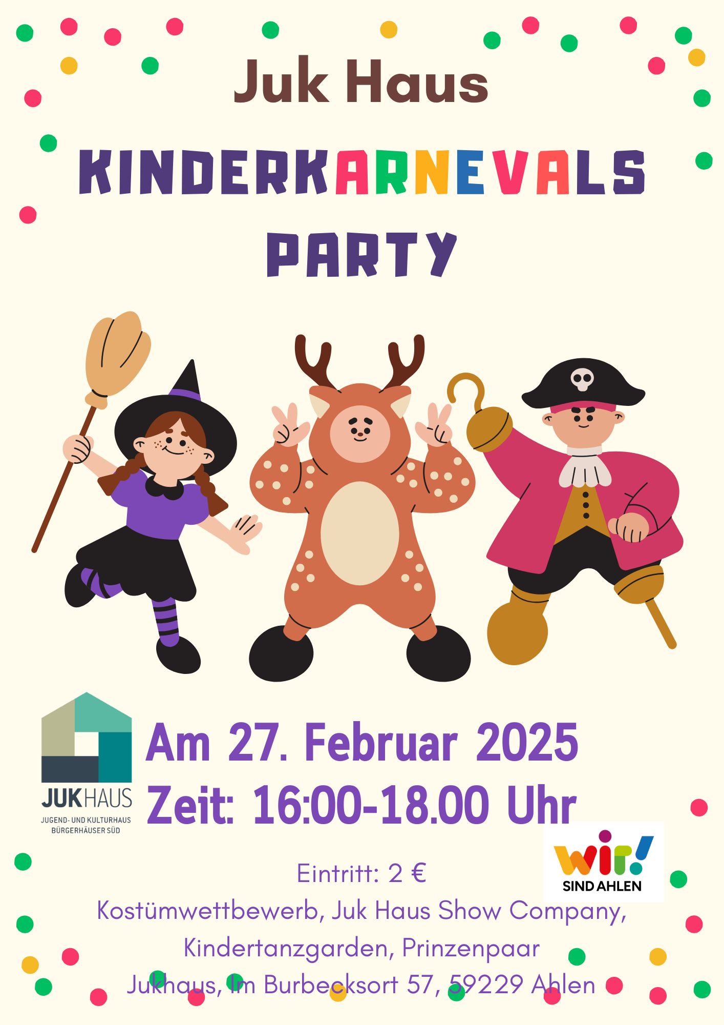 Kinderkarnevalsparty im JuK-Haus
