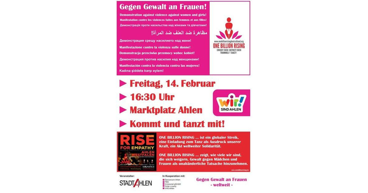 One Billion Rising - Gegen Gewalt an Mädchen und Frauen