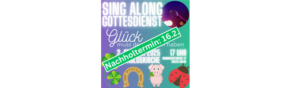 Sing along-Gottesdienst in der Pauluskirche