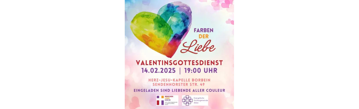 Ökumenischer Valentinsgottesdienst in der Herz-Jesu-Kapelle in Borbein
